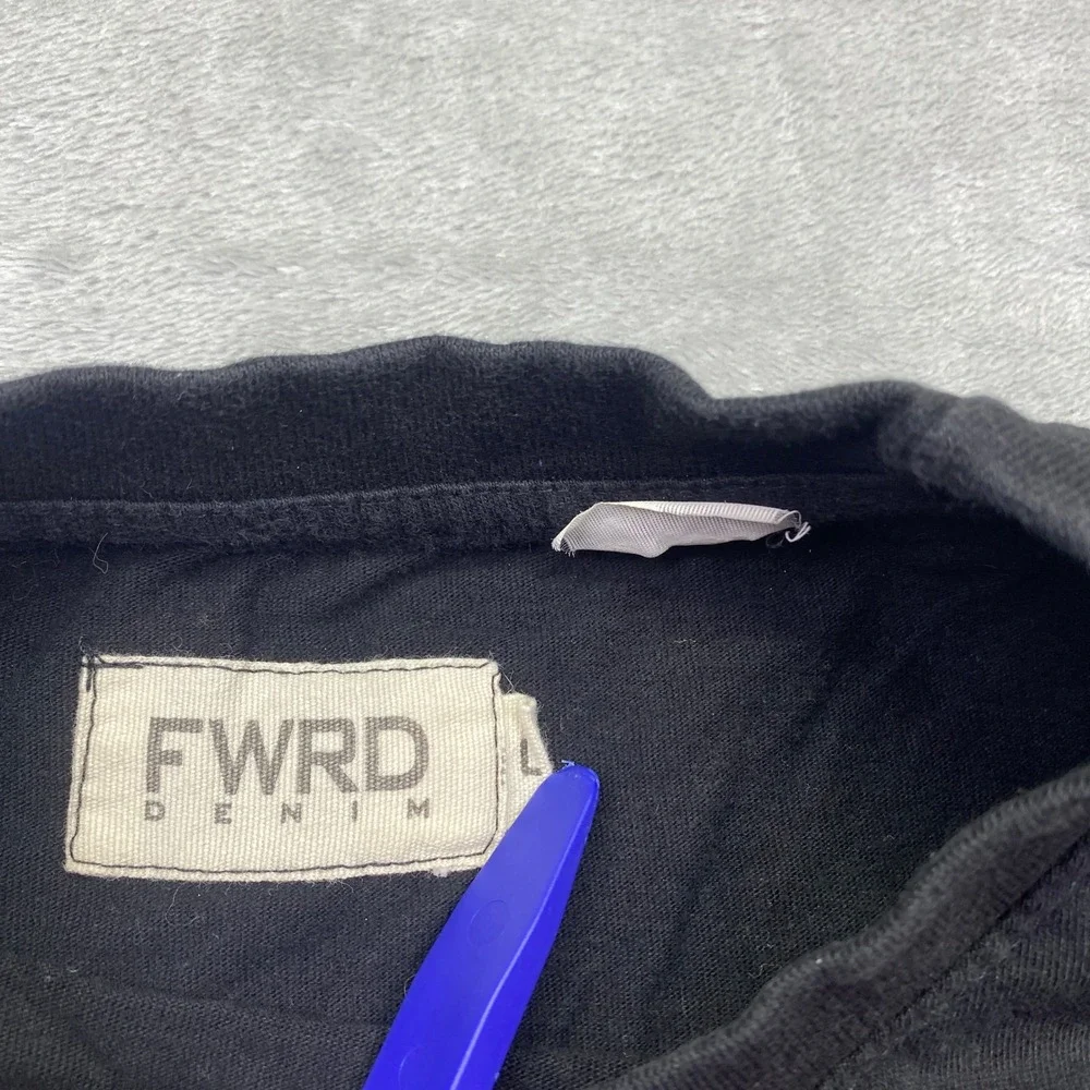 FWRD Denim Drip Boyz Chenille Patch Graphic T-Shirt Black Mens‎ Large Street